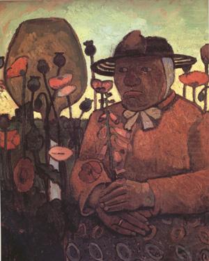 Paula Modersohn-Becker old Poorhouse Woman with a Glass Bottle (nn03) china oil painting image
